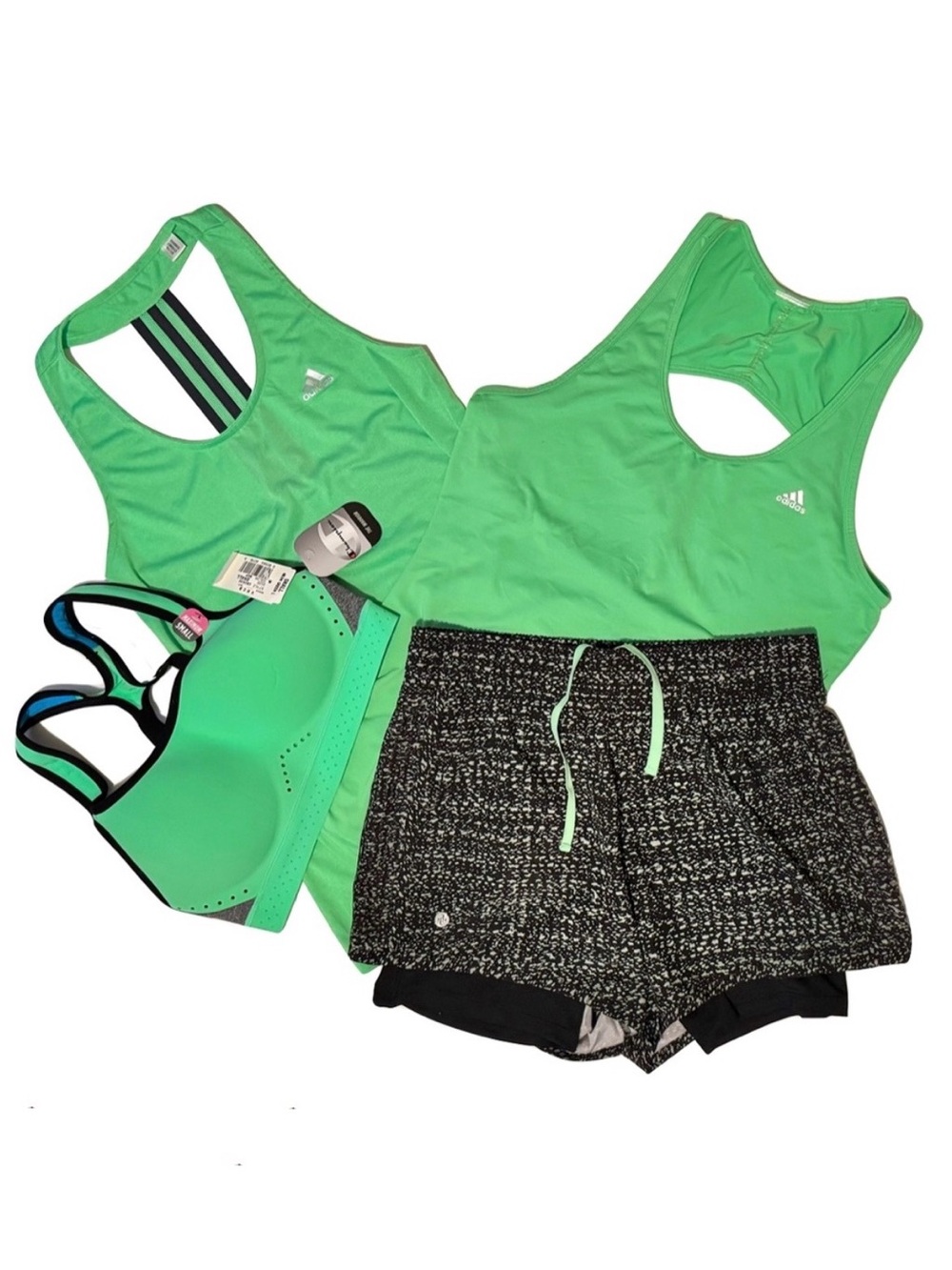 Adidas Jockey Champion Green and Black Athletic Matching Set Small-Medium